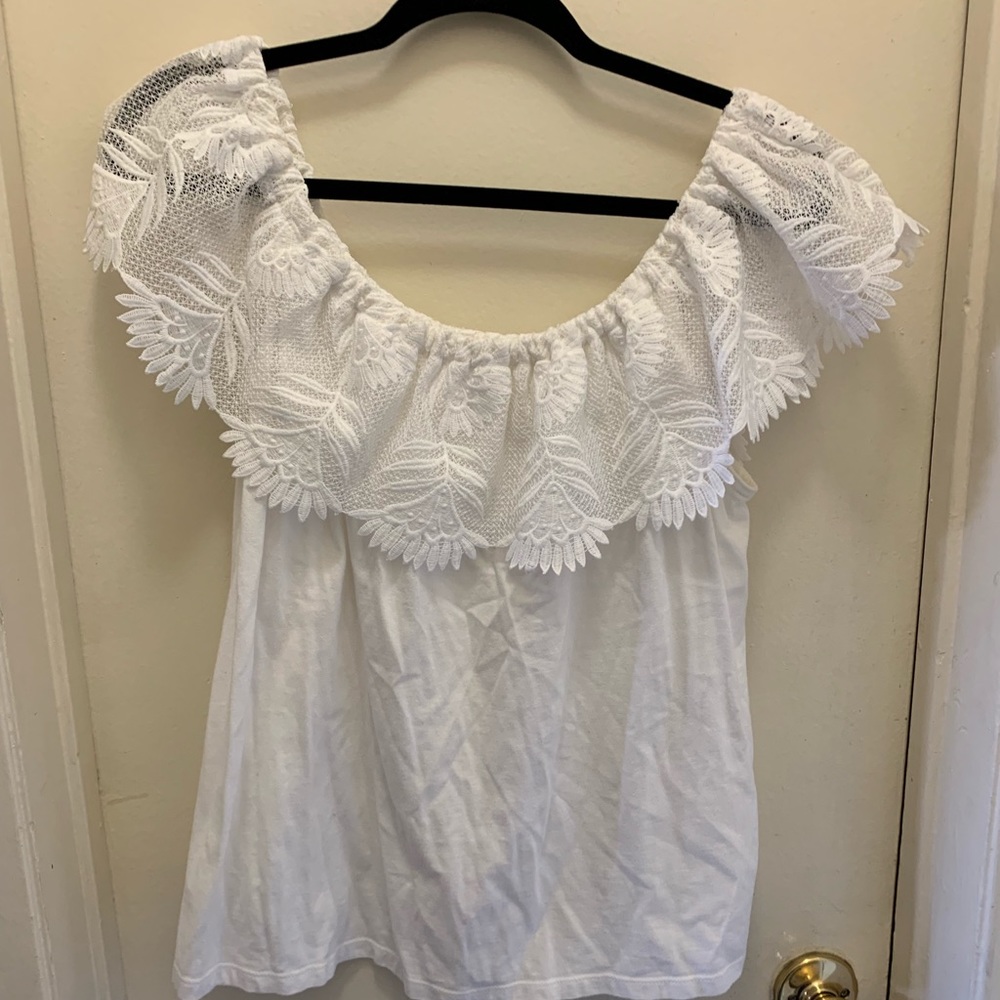 White off the shoulder top